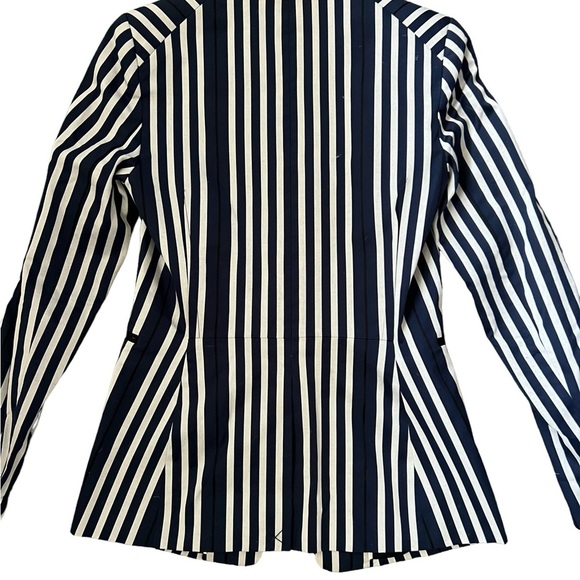 Rag & Bone Windsor Blazer Navy/White Striped Cotton Size 0 - Picture 6 of 9